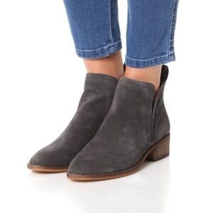 DOLCE VITA Gray Suede Ankle Tessey Pull On Booties